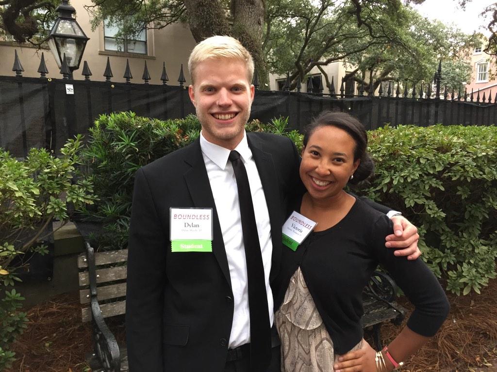 CofCVictoriaT's tweet photo. Had the most fun this weekend at #BoundlessCofC with @CofCDylanM! Proud that we both got to represent @HSLC_CofC. http://t.co/73om8Sd4FH