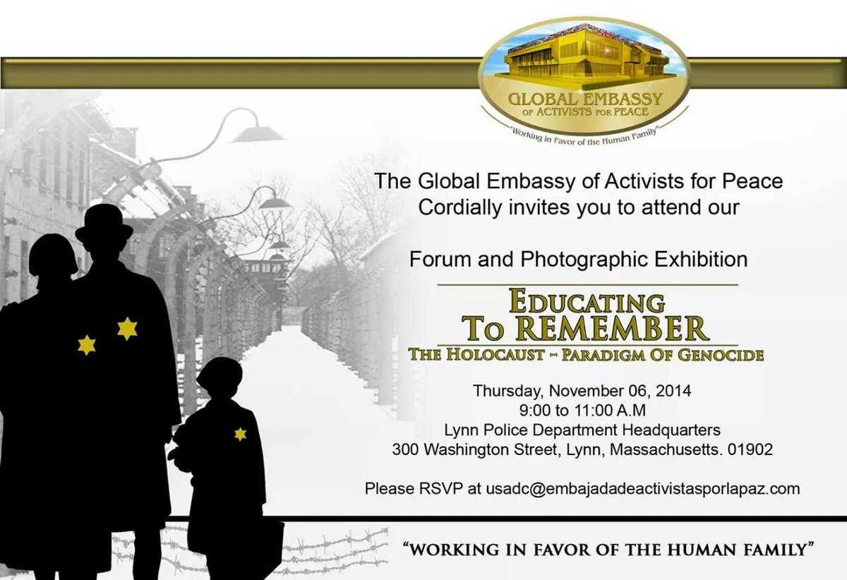 globalembpeace's tweet photo. On Thursday, Nov. 6, 2014 in Lynn, #Massachusetts #USA #EducatingtoRemember #Holocaust #Holocaustsurvivor http://t.co/JeGXTEjaBP