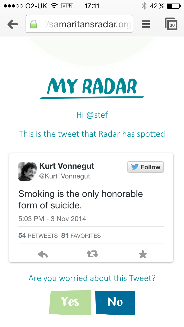 Tweet あなたの発言を監視し あなたをフォローしている人に お友達が調子悪いようです と通報するアプリの顛末 Naver まとめ