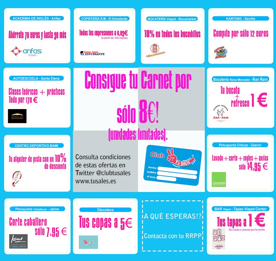 ClubTusales's tweet photo. Madre mia!! las mejores #OFERTAS en tu Campus Universitario han llegado Presenta tu #CARNET #TúSales y listo! http://t.co/2lDy0E1Ymn