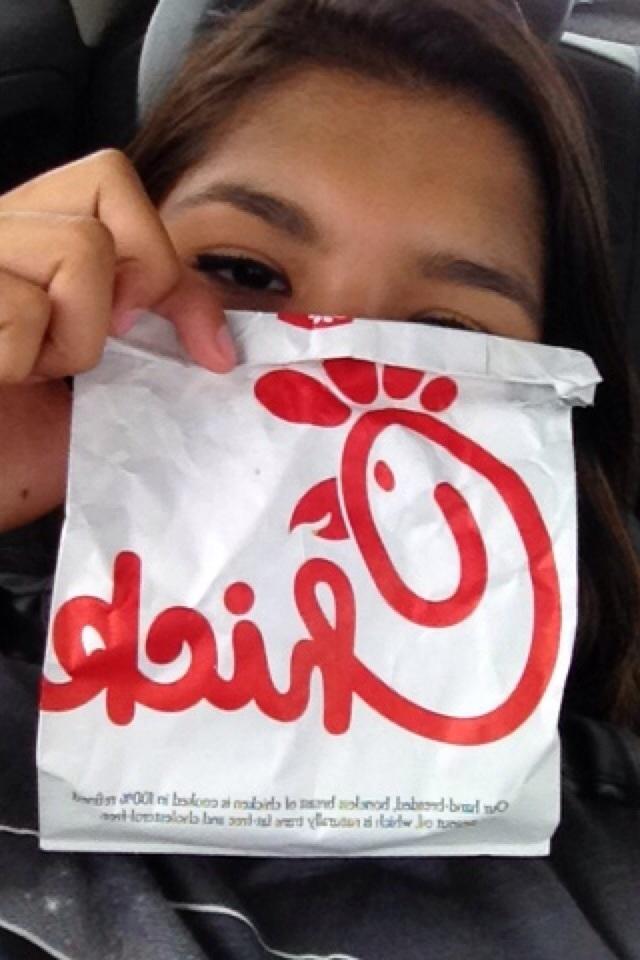 ambalorian's tweet image. just me &amp;amp; chickfila in my car #canileave