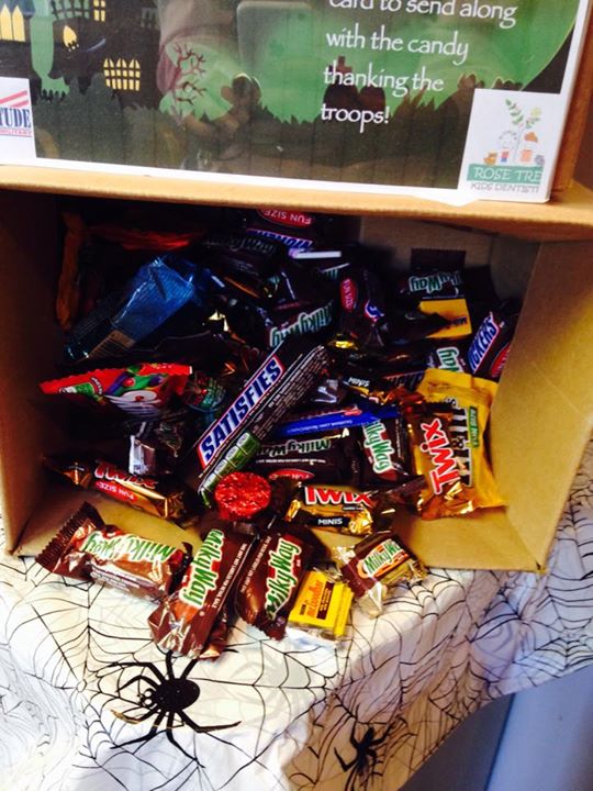 RoseTreeKids's tweet photo. We have already collected 2 boxes! Bring in your candy &amp; we'll send it over to the soldiers. #CandyBuyBack http://t.co/AwbbsTRw9a