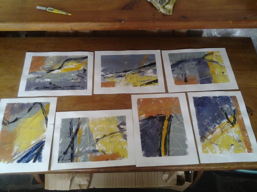 works on paper, 2 series, landscapes and abstracts #art #bstractart #donegal #autumn colours donegallizdoyle.com
