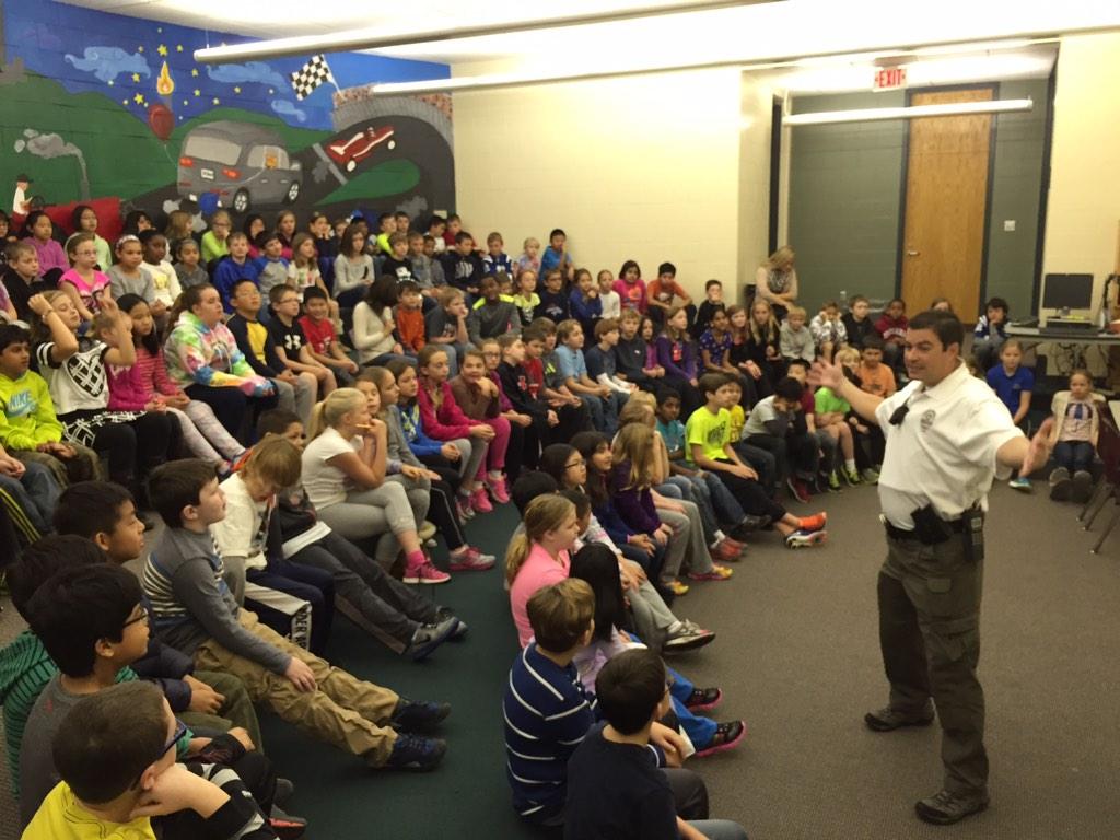 We enjoyed learning about social media safety with Officer Schoeff this morning!
