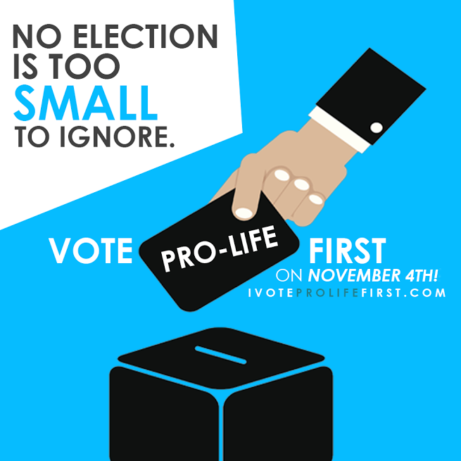 StudentsforLife's tweet photo. No election is too small to ignore. #vote4life http://t.co/bSoecSiAHQ