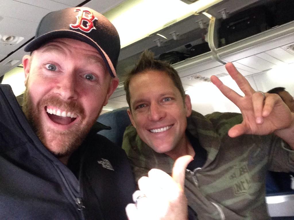 akaTimArthur's tweet image. The odds... months after our yard crash find this guy sitting next to me on flight?!!! #yardcrashers #chrislambton