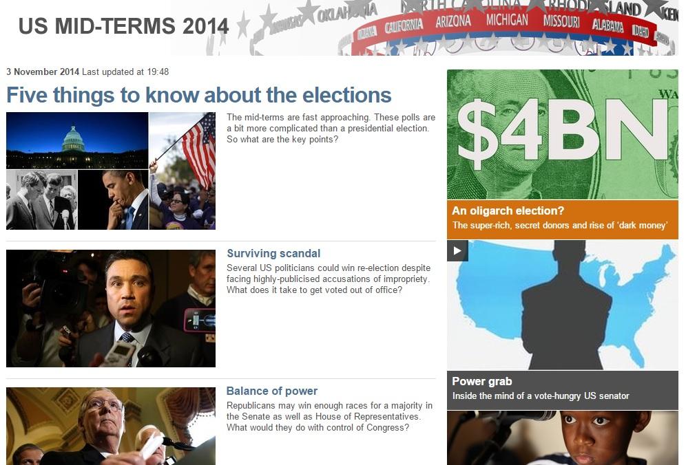 BBCNorthAmerica's tweet photo. One day to go! Keep up with all of our #BBCMidterms coverage http://t.co/jWBfvjJciN http://t.co/e2c2oQiaD3