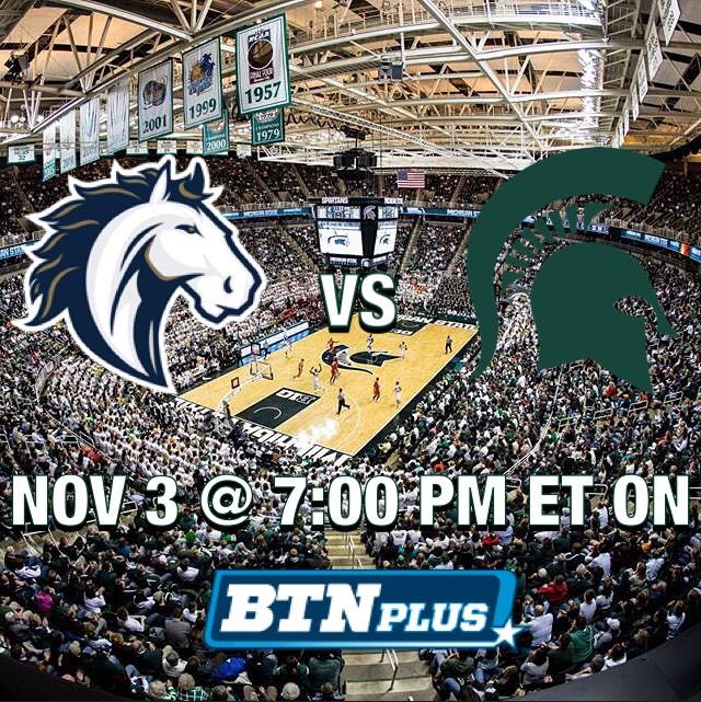State_BBall's tweet photo. Michigan State basketball is back! The Spartans open exhibition play tonight vs. The Master's College at 7 p.m. http://t.co/hAGrVF8QR4