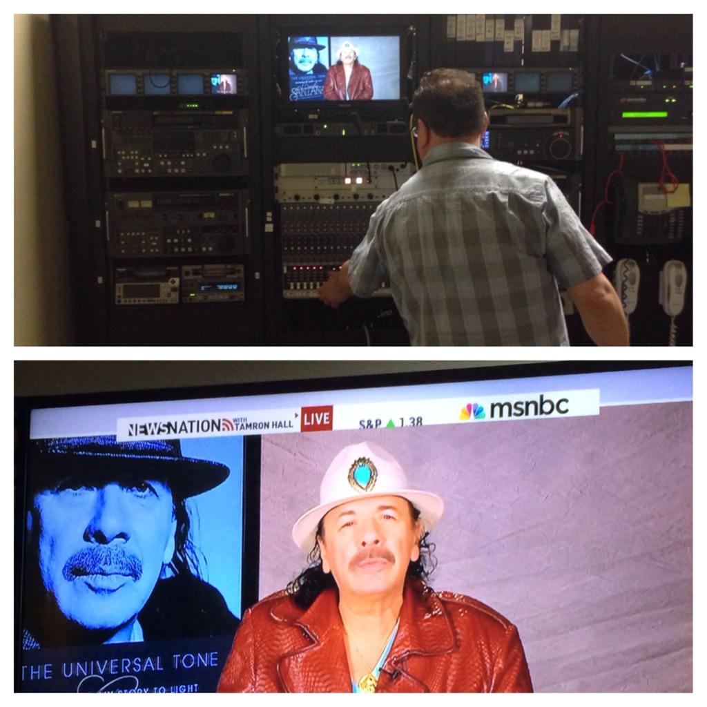 LevyProductions's tweet photo. Fun morning! Had @SantanaCarlos in the #LevyProductionGroup studio for a Satellite Media Tour. http://t.co/HNGnf3K5G3