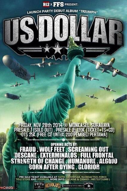 Launching Album <a href="/USD_SBHC/">US DOLLAR HC</a> | 28 Nov 2014 | w/ @fraudbeatdown <a href="/wolfxfeet_SBHC/">WOLFxFEET HC</a> <a href="/exterminalos/">EXTERMINALOS</a> <a href="/DescaneBand/">Descane</a> | Monkasel SBY