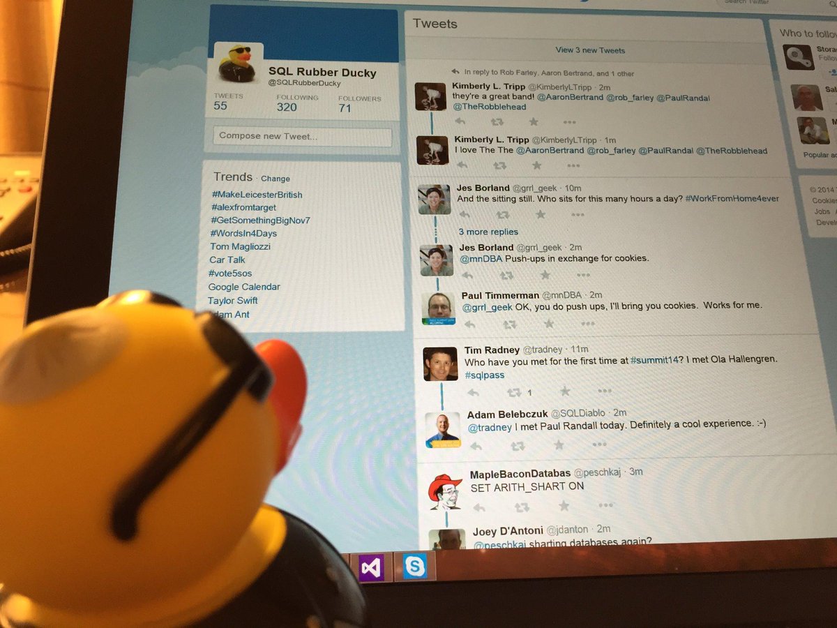 SQLRubberDucky's tweet image. All work and no play...makes for a sad little duckling.