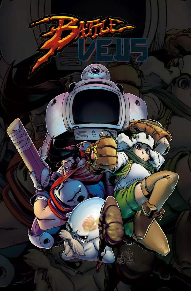 theCHAMBA's tweet photo. #MashUpMonday concludes with November2011 piece of #RandomVeus X @JoeMadx #BattleChasers 
Pencils+#Photoshop http://t.co/y2wToBHgak