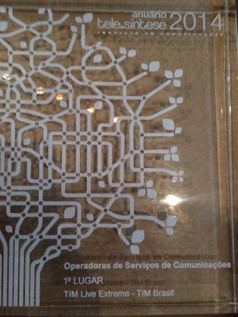 rmabreu's tweet image. Live TIM Extreme (1 Gbps) Vencedor do Prêmio Anuário Telesíntese, categoria Operadoras de Telecomunicações! #livetim