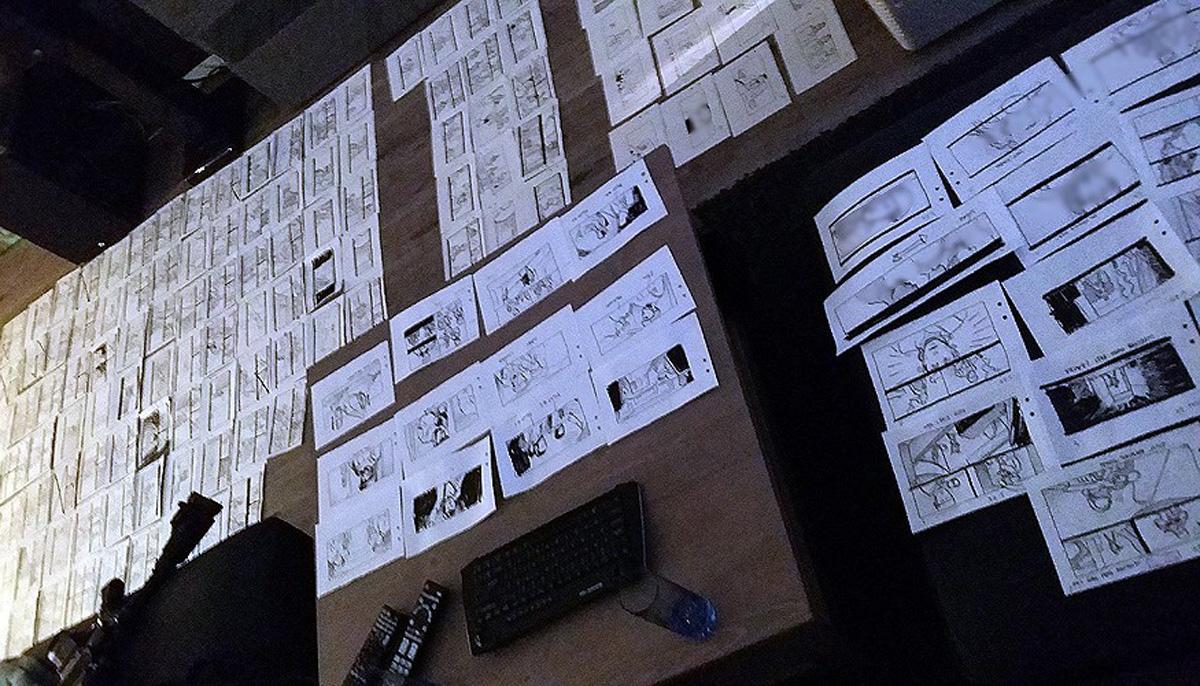 andreewallin's tweet image. How my livingroom looked back when I was storyboarding for my shortfilm. #StateZero