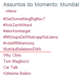 biebersmaniabr's tweet photo. A tag também entrou nos TT's mundiais <3 somos mais fortes juntos! MutirãoBeliebersEMA #EMABiggestFansJustinBieber http://t.co/1j3Jae4oQf