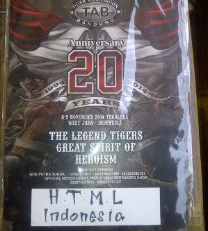 HTMLestd's tweet photo. H-4 20th anniversary Tiger Association Bandung, let's prepare u'r engine! HTMLindonesia full support! @tabbandung http://t.co/LByxuXeyPC