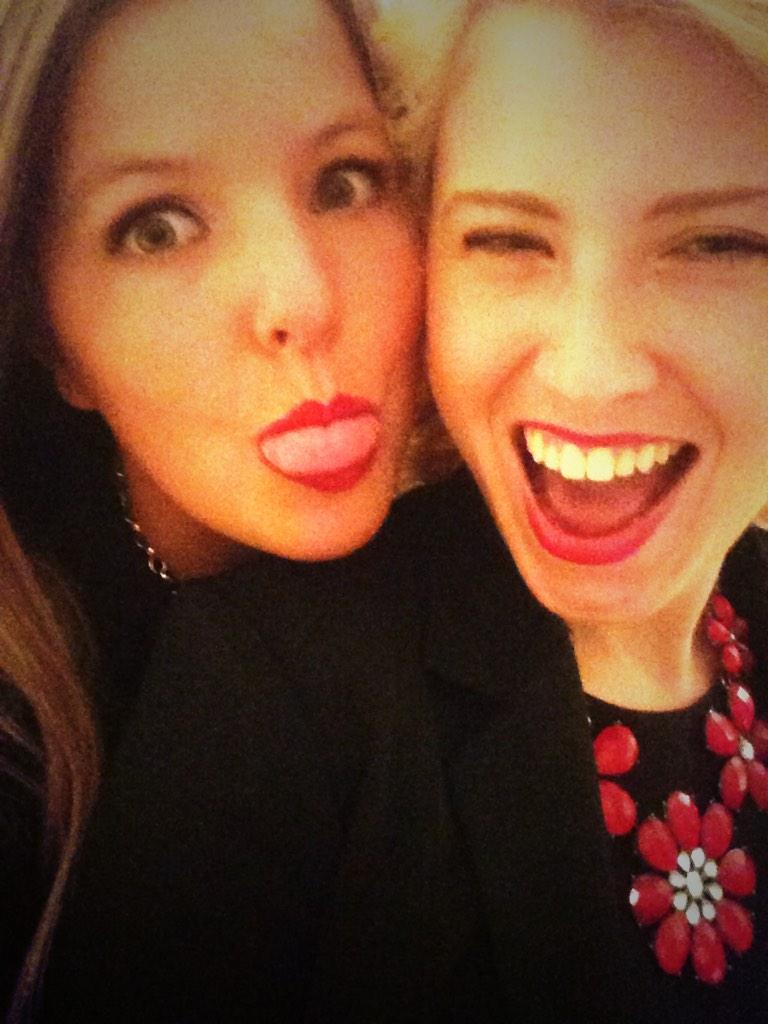 Mackbug's tweet image. Goofing off 😜 @therebeccahunt #Election2014