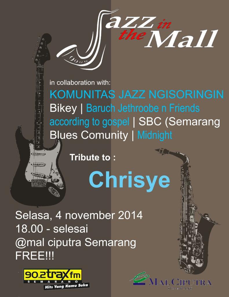 #JiTM Jazz in The Mall tribute to Chrisye | MALAM INI | 18.00-drop | at Atrium <a href="/CLSemarang/">Mal Ciputra Semarang</a> | FREE | thx <a href="/RencangJazz/">Rencang Band</a>