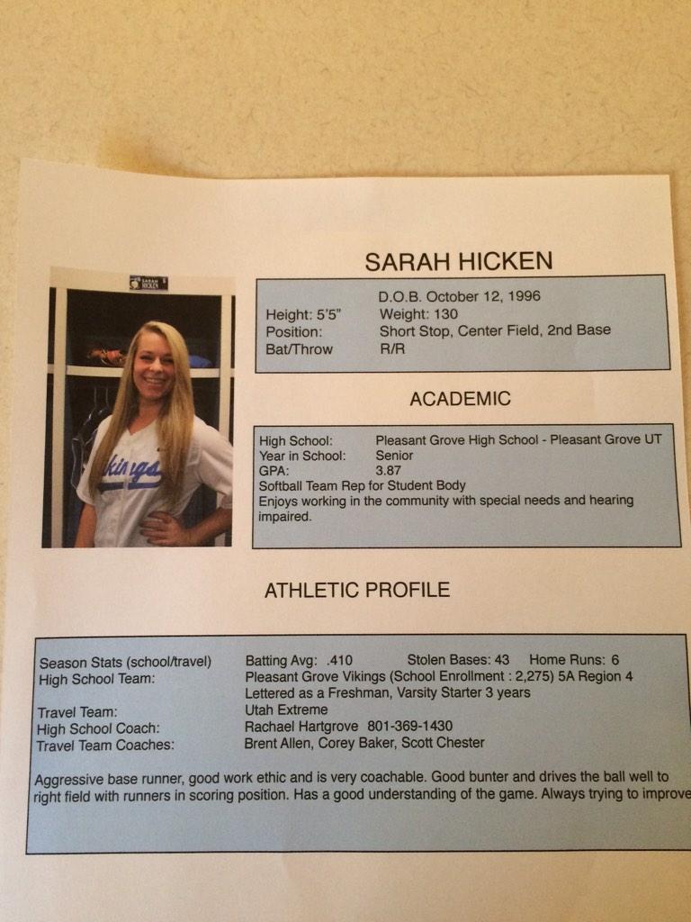 You could say my sis @sarahhick11 is a big deal when it comes to softball! #bestathleteinthefam #toughtoadmit