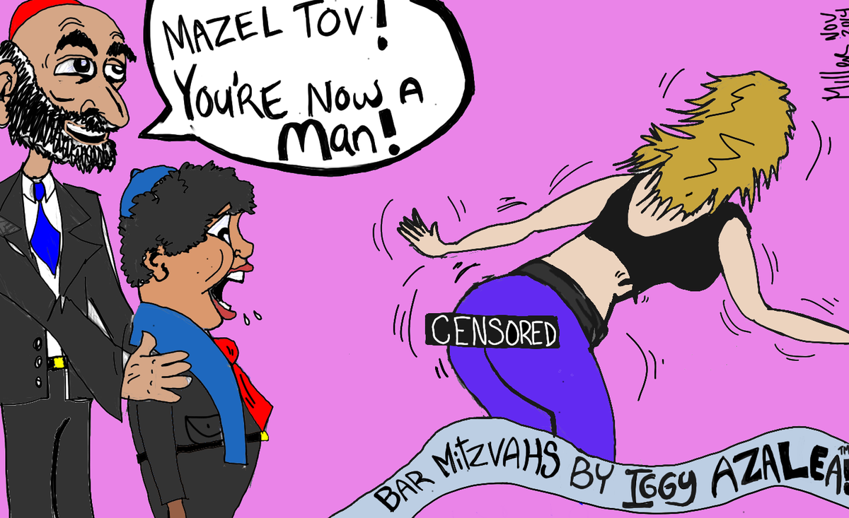erikfmiller's tweet photo. New #Cartoon: "Coming of Age" #IggyAzalea #mazeltov http://t.co/N7kWjyt4S8 http://t.co/jCHvrkshnJ