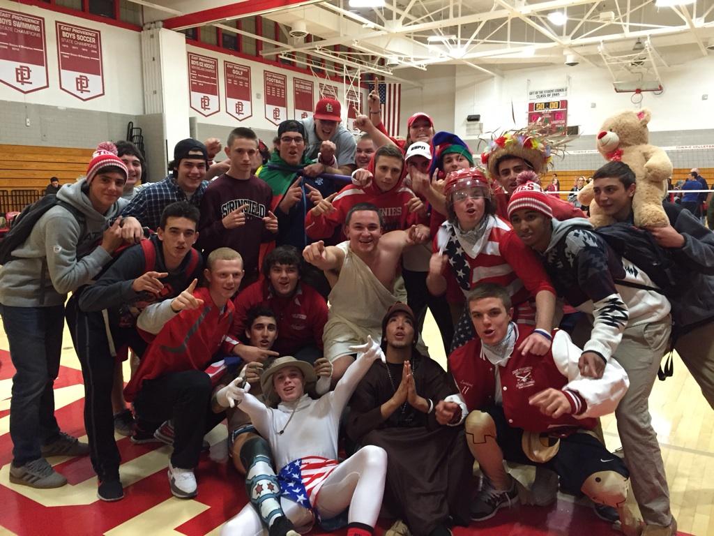 ephHERD's tweet photo. The Male members of The Herd. Great job tonight and bring the rowdiness to URI on Friday when we play and beat EWG!!! http://t.co/QGR1uRtEWX