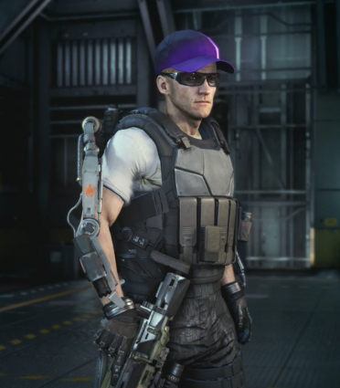 FaZeSwan's tweet photo. Barney Stinson in Advanced Warfare? http://t.co/p3qG9WVvod