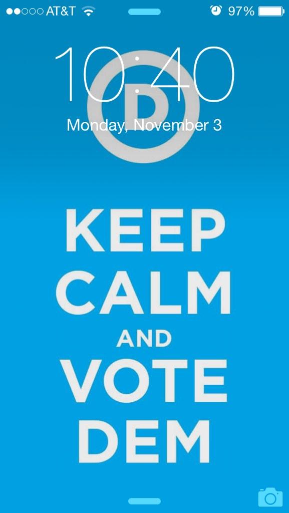 ALiberalLady's tweet image. Just to remind myself #KeepCalmVoteDem #GOTV #OneMoreDay