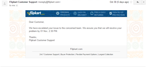 Pursuedreams's tweet photo. @Flipkart Ur team was supposed to get in touch with me by 1Nov,2:30pm. If you share such timelines, do plan to follow http://t.co/fN7l6Rp0FL