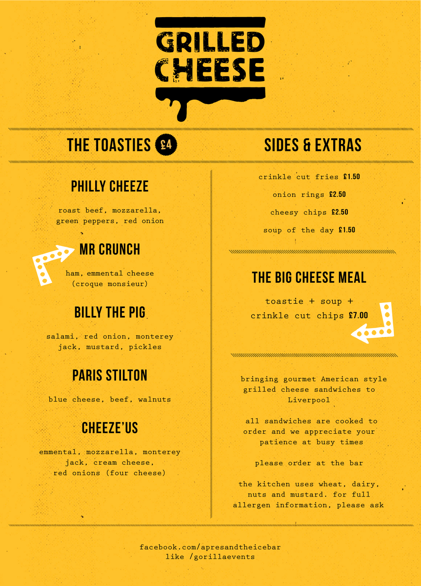 Morning Twitter! We'll be firing up our griddles in a couple of days in Apres, Liverpool ONE.. Come on down!