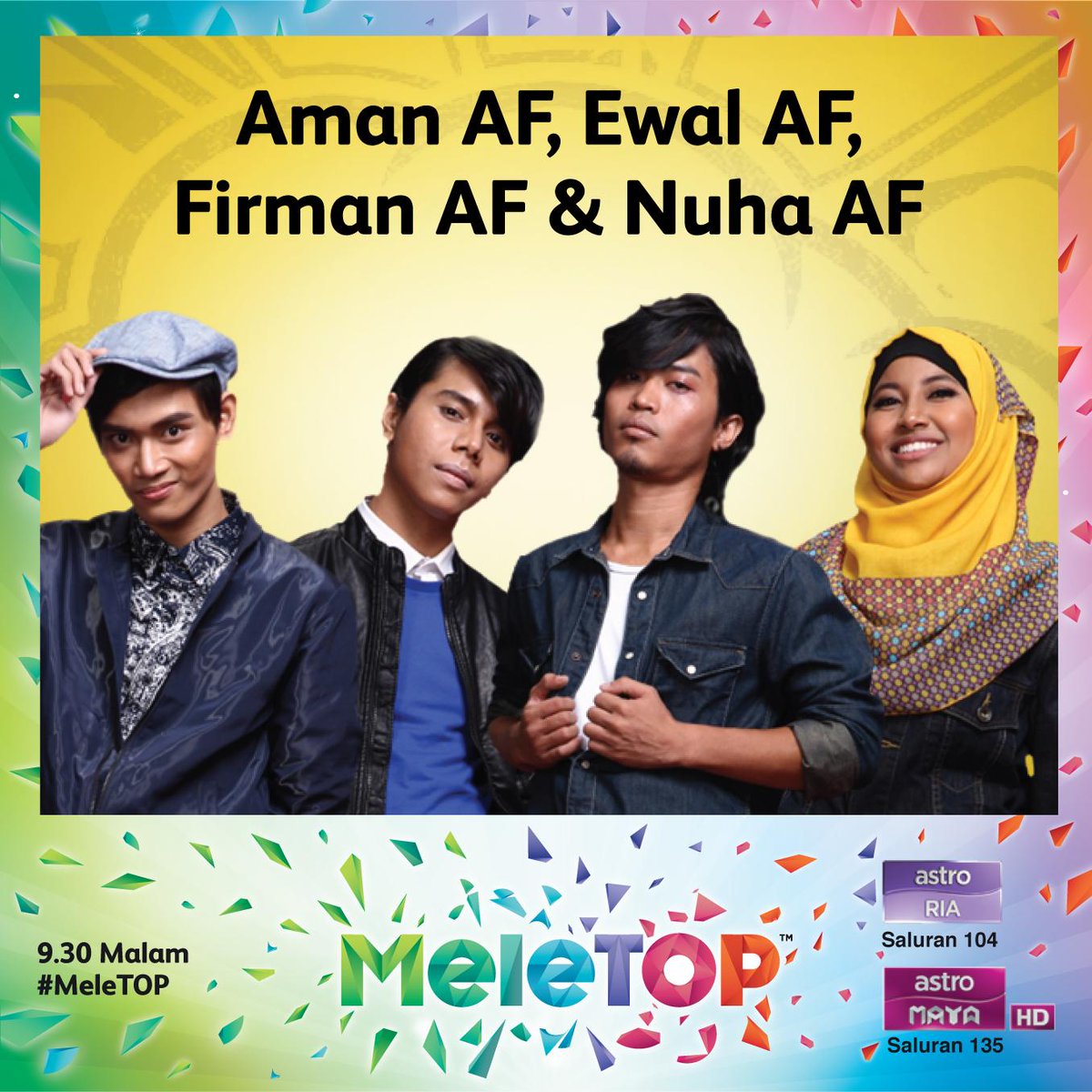 MyMeleTOP's tweet image. Peserta Peringkat Akhir #AF2014 akan datang ke #MeleTOP malam ni! @amanaf2014 @ewalaf2014 @firmanaf2014 @NuhaAF2014