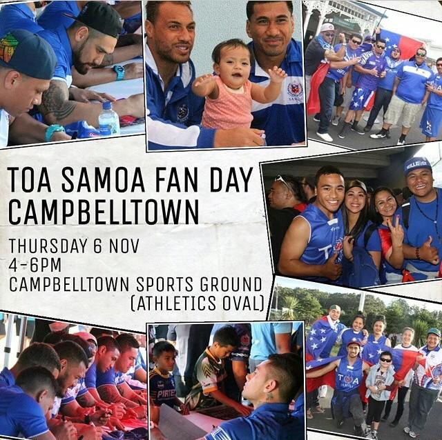 NigelVagana's tweet photo. Get behind @RLSamoa #ToaSamoa USOs at their last fan day!!!#ToaAiga #4Nations #polymovement #PasifikaRepresentπ π http://t.co/m01Ne2TfyY