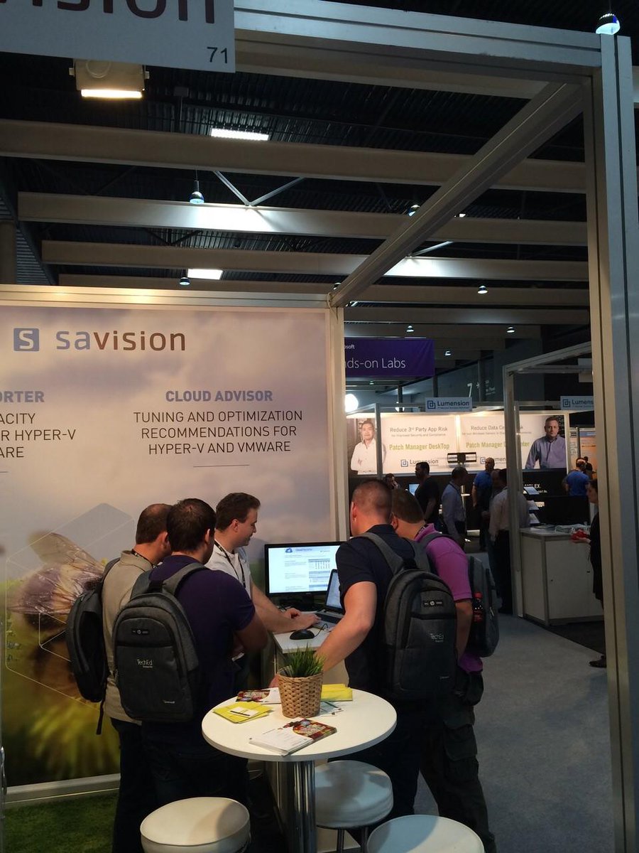 Savision's tweet image. #TechEd Europe visitors getting a personal demo from Savision&apos;s Technical Sales Manager #SCOM #LiveMapsUnity