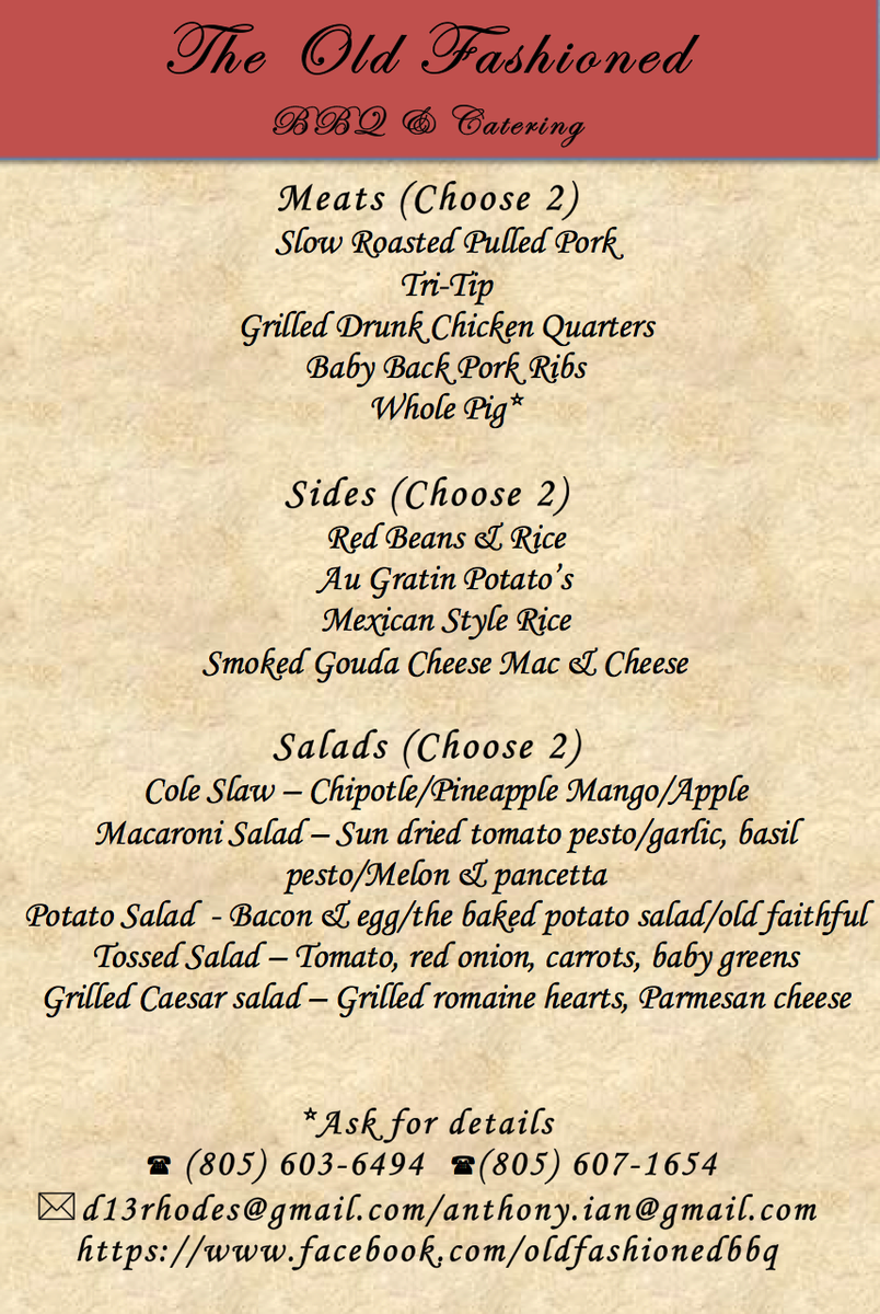oldfashionedbbq's tweet photo. The Luau Menu from the @oldfashionedbbq - we also specialize in full pig roasts! http://t.co/YLHCF6eOc0