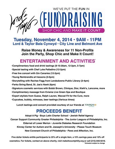ElderNet1976's tweet photo. #lordandtaylor #makeitcountphilly #eldernet #fundraising http://t.co/glDvOne6jN