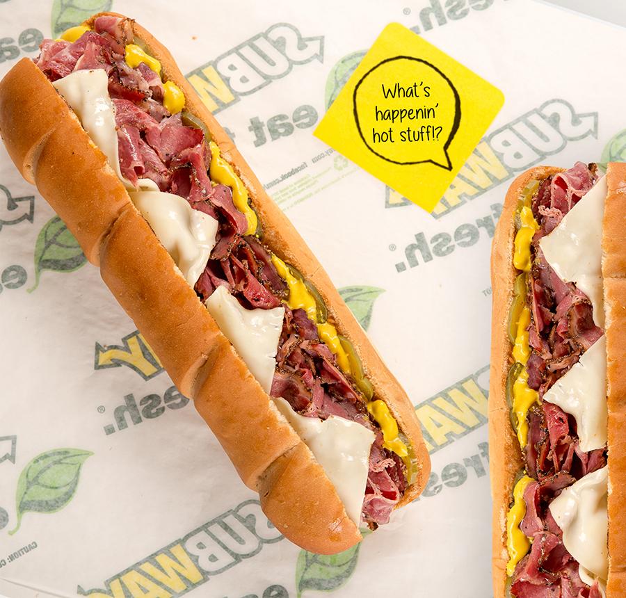 zachaharmon's tweet photo. “@SUBWAY: Get a Footlong Big Hot Pastrami Melt all month long! #StuffSubsSay http://t.co/FMza4uX7Hw”disgusting