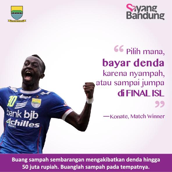 sayangbandung's tweet photo. SAMPAI JUMPA DI GBK! Tong hilap tertib sampahna! #BuligirDay #PersibJUARA @simamaung @infobandung @ridwankamil http://t.co/SPXliNOIIq
