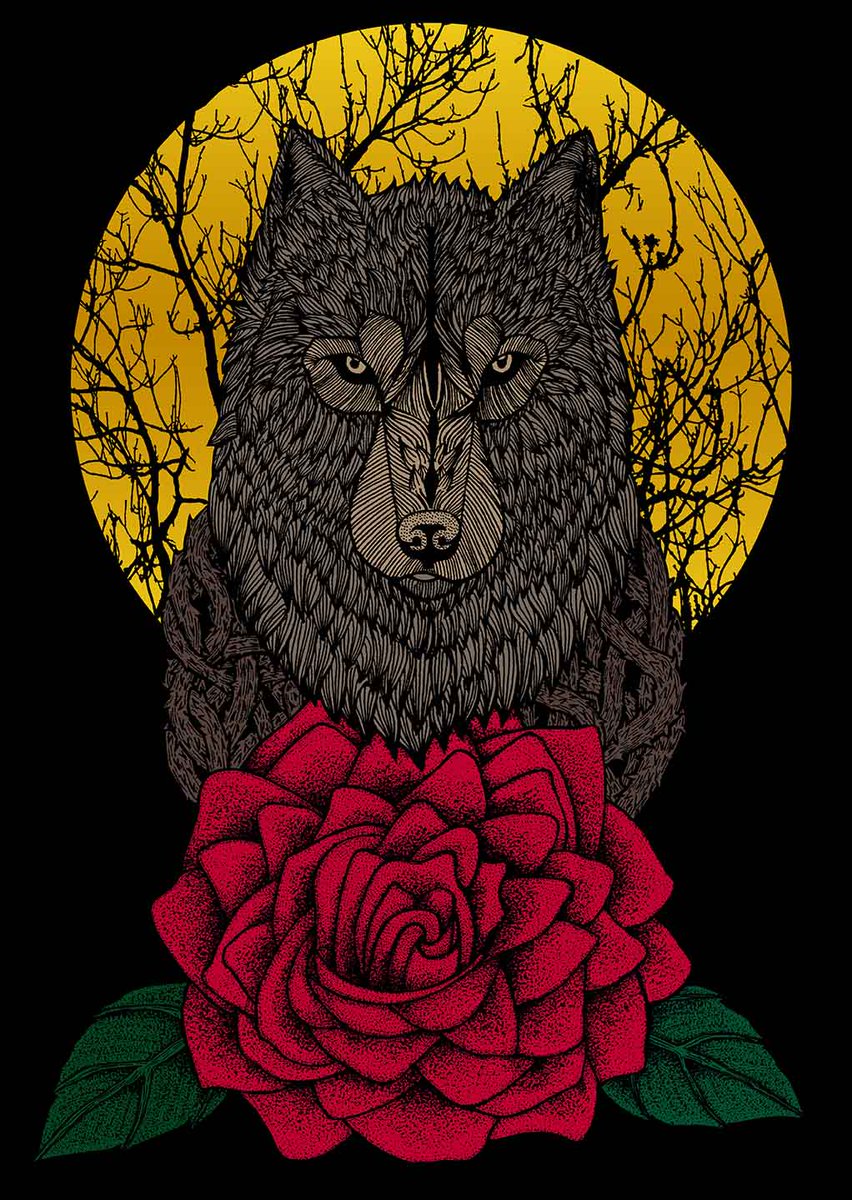 ravenrizky's tweet photo. Wild Rose " Digital Coloring " #Illustration #art #digital http://t.co/8I9BdPACvk