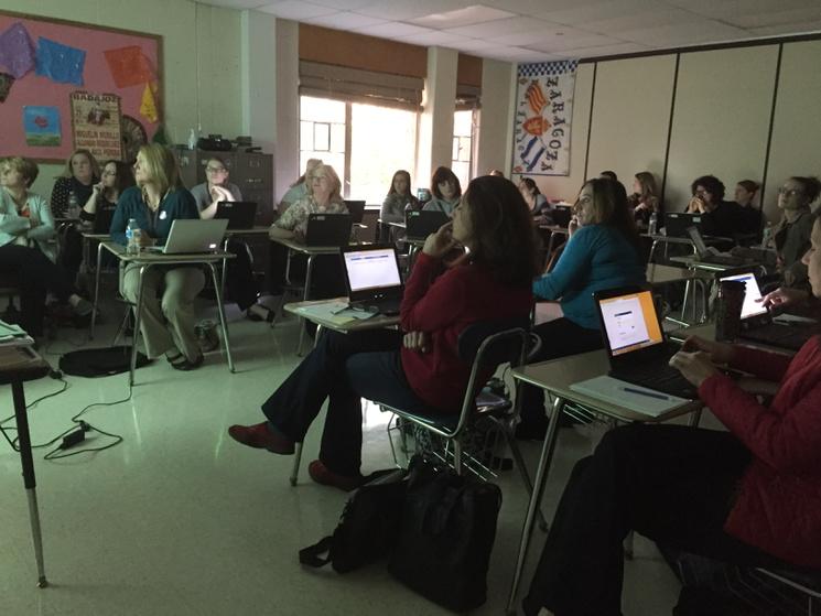 lindatdarcy's tweet photo. #npsprofdev engaging teachers to engage students. http://t.co/cpREpYz3g3