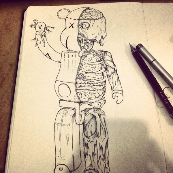 picaro1104's tweet image. Hey @prettynamee what do you think of this one? A bit too gory for you? #notebookdoodles