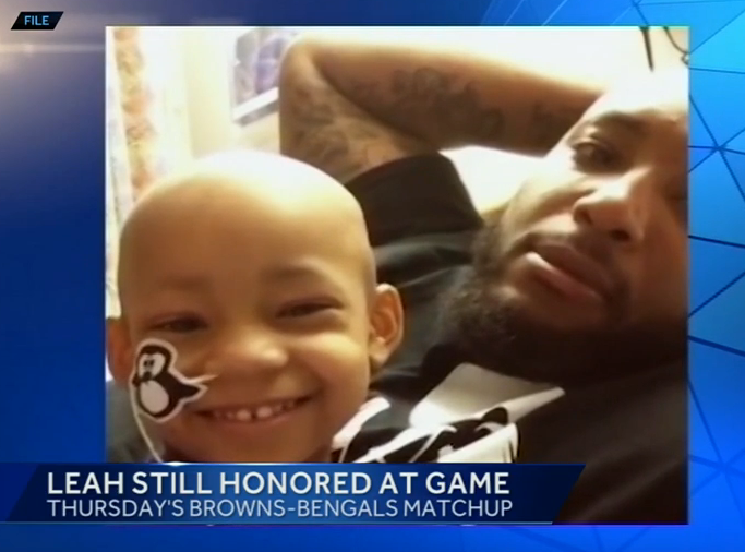 WLWT's tweet image. For the first time since her cancer diagnosis, Leah will be able to see her father play! on.wlwt.com/1wtQm9B