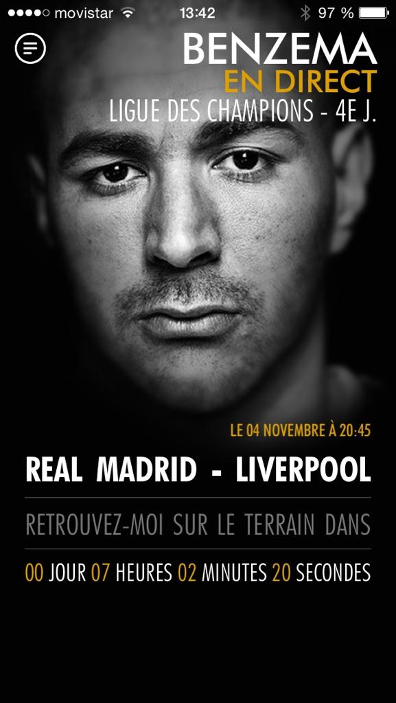 Benzema's tweet image. Champions league !!! Jour de match !!! Match day !!! Día de partido !!! #HalaMadrid #UCL  carbu.link/kbvid