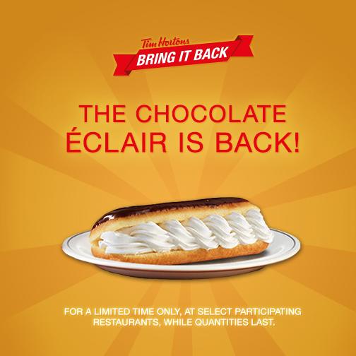 Tim Hortons on Twitter "TheFatFan The éclair is available at