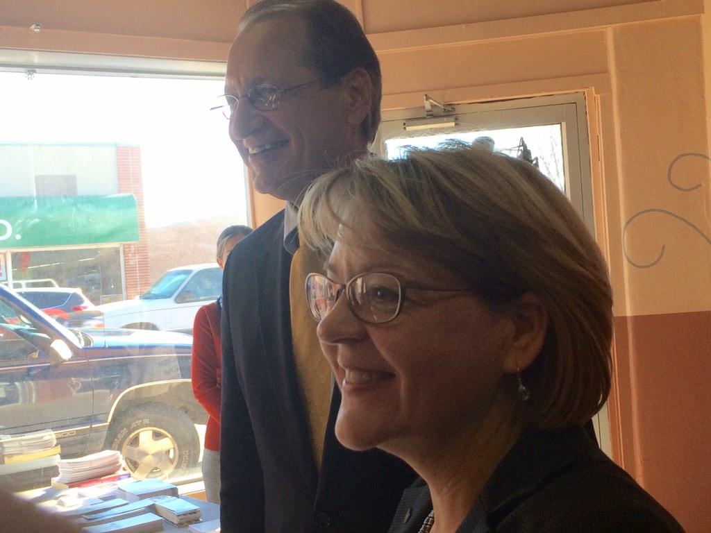 Vote4Chuck's tweet photo. Hello South Sioux City! Great to be here with my running mate @JaneRaybould  #negov http://t.co/3jdUUqPSKH