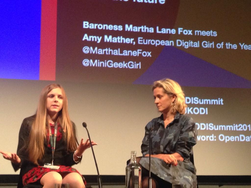 Nigel_Shadbolt's tweet photo. @MiniGeekGirl European Digital Girl of the Year interviewed by @Marthalanefox - inspirational http://t.co/N1UIPO5EoX #ODISummit