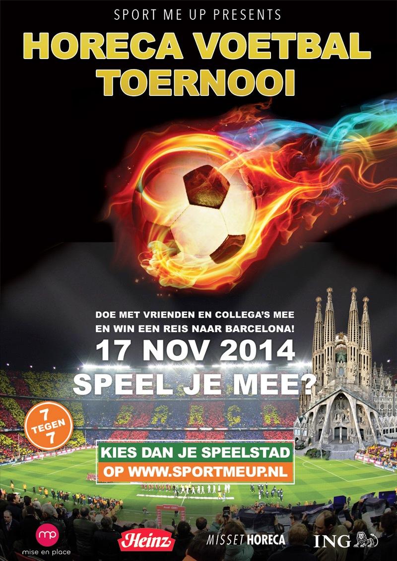 HorecaArnhem's tweet photo. Horeca Voetbal Toernooi op ma avond 17nov.Speel mee en win de reis naar Barcelona! Inschrijven http://t.co/47vq3hbV9U http://t.co/uDMllV8Lqi