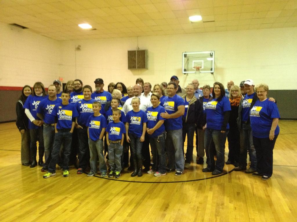 JoeD4OK's tweet photo. Thank you to my family and friends for coming out early to support me today in Rush Springs! #TeamDorman #okgov http://t.co/ewdYVUbKg0