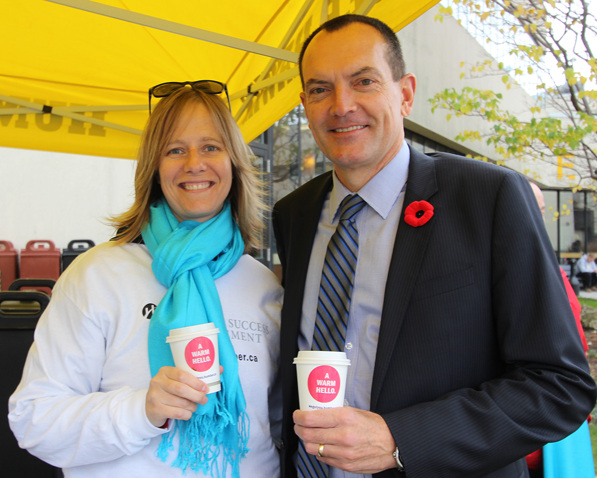 lifeathumber's tweet photo. Sending a #WarmHello to everyone!~with Hot Chocolate ;) @humberpresident @jen_mcmillen @humbercollege #wegotyouhumber http://t.co/cHXtFvaT17