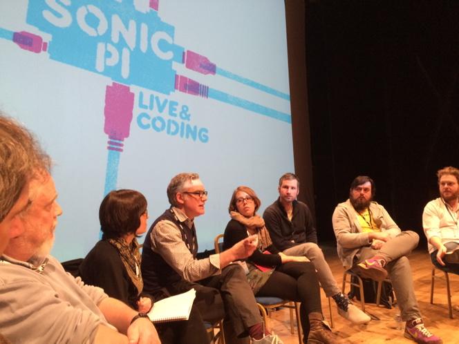 samaaron's tweet photo. Discussing the importance of a deep integration of the arts with the delivery of @sonic_pi within schools. http://t.co/9WV9Q4Ua6v