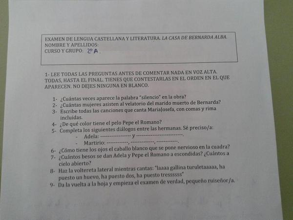 MrBarneyStynson's tweet photo. Hay gente capulla y luego está esta profesora de lengua http://t.co/ZfnZbiKUZL