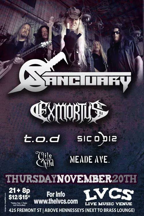 vilechild666's tweet photo. Sanctuary Exmortus 11/20 @LVSaloon tix avail txt/dial 702-686-1633 #LasVegas  vilechild666@hotmail.com $12 http://t.co/E9qwq0lwhI